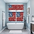 thumbnail image 6 of Patriotic Theme Flowers Curtain Tier and Valance Set 3 Piece, Independence Day Flag 3-inch Rod Pocket Window Tier Curtains Valance for Kitchen Living Room, 6 of 9