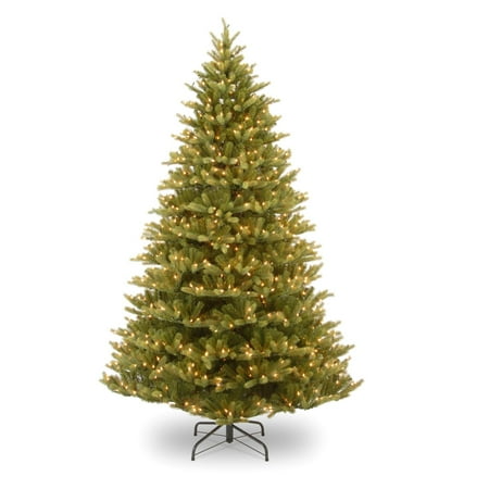 National Tree Pre-Lit 7.5' "Feel-Real" Normandy Fir Hinged Artificial Christmas Tree with 1000 Clear Lights