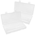 thumbnail image 3 of KAKOWELY Battery Storage case 2Pcs Plastic Battery Organizer Box Battery Storage Case Holder Box Hanging Storage Case6.1"X2.95"X0.98", 3 of 5