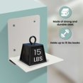 thumbnail image 4 of Estantería flotante para libros STORAGE MANIAC, color blanco, paquete de 4 unidades, tamaño grande, 4 of 7