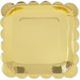 thumbnail image 5 of 48-Pack Gold Foil Square Paper Plates Scalloped Edge (7 in), 5 of 5