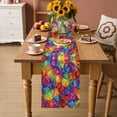 thumbnail image 2 of Colorful Geometric Table Runner 90 Inches, Modern Rainbow Ombre Abstract Art Bed Runner Dresser Scarves Tabletop for Indoor Outdoor Parties/Ceremony/Banquet, 13" x 90", 2 of 8