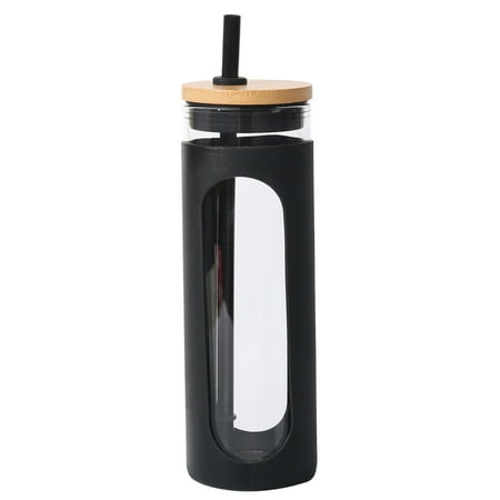

UDIYO Water Bottle 600ML Water Bottle Insulation Cover Exquisite Workmanship Non-slip Summer Translucent Beverage Straw Cup for Home