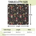 thumbnail image 2 of Red Mushroom Frog Black Pattern Square Fitted Tablecloth with Elastic Edge,Square Table Cover,Washable Elastic Table Cover for Home Kitchen Party Decor 36"x36", 2 of 6
