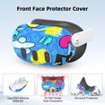 thumbnail image 5 of Rechale VR Silicone Case for Meta Quest 3, Design Upgraded Accessories for Oculus Quest 3, Face Cover, Controller Grips, Shell Cover, Lens Cover, Disposable Eye Cover(Cartoon Blue), 5 of 7