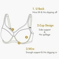 thumbnail image 2 of DELIMIRA Women's Full Coverage Bras Underwire Lightly Padded Plus Size Tshirt Sheer Bra, 2 of 3