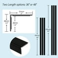 thumbnail image 2 of SUNWINGS 5-Pack 48 Inch Aluminum Peel and Stick Stair Nosing Matte Black Staircase Step Treads Anti-Slip Stair Edge Protector, Waterproof Self Adhesive Stair Nose Molding Trim for Outdoor & Indoor, 2 of 7