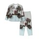 thumbnail image 1 of Balery Adorable Puppy Portrait Conjunto de Pijama con Estampado para Mujer, Conjunto de Dos Piezas con Manga Larga, Ropa de Dormir Suave con Bolsillos, Pijamas Cómodos-XX-Large, 1 of 7