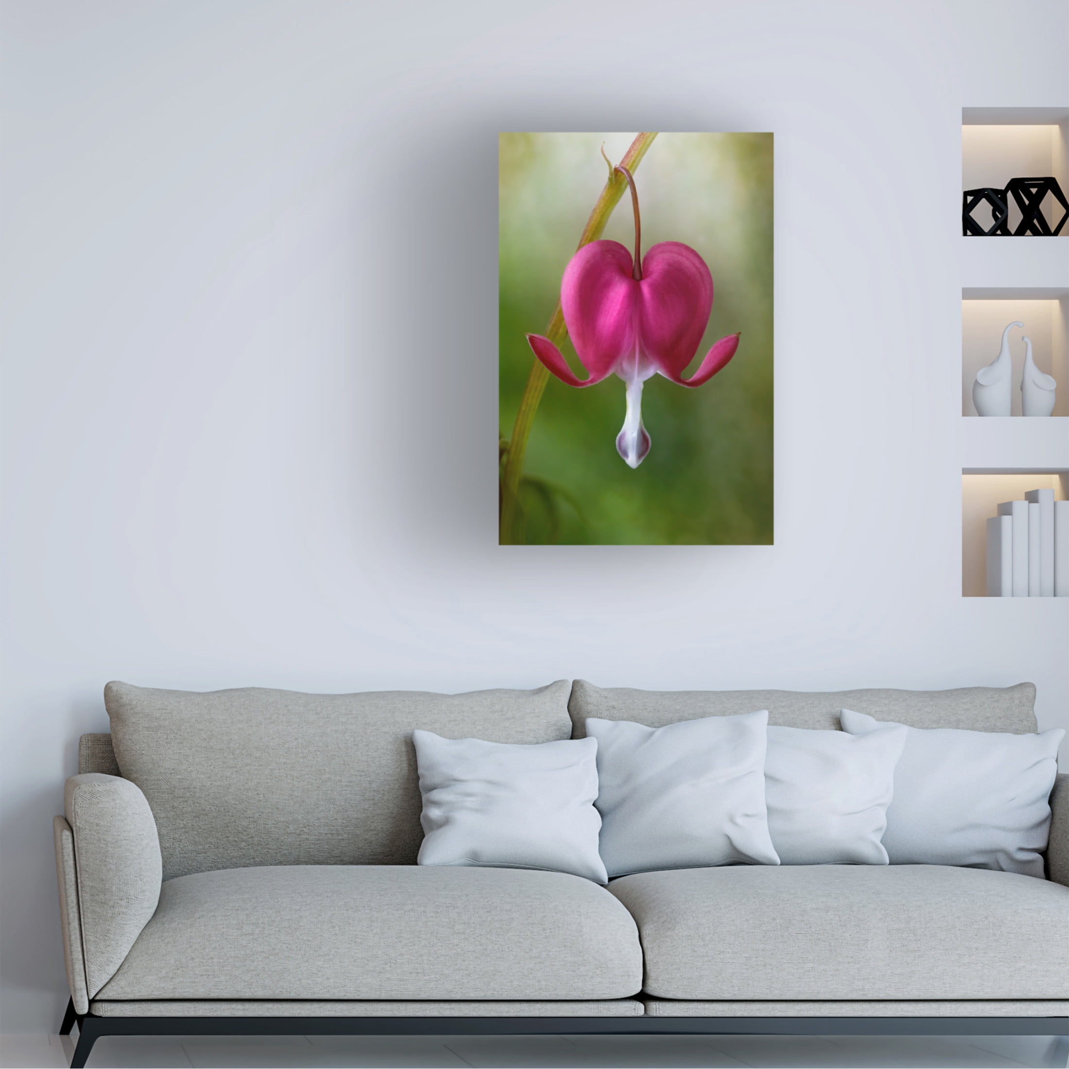 Canvas Wall Art - Mandy Disher 'Bleeding Heart' Wall Art for Living Room, Bedroom, or Office Décor by Trademark Fine Art - 16 x 24 Inches