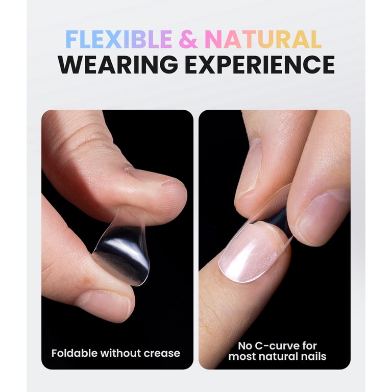 MelodySusie Long Coffin Nail Tips, 600-Piece Half-Matte Set photo 3