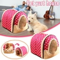 thumbnail image 1 of Xihbxyly Cama para Perros 2 En 1, Acogedora Combinación de Casa y Sofá, Cojín Suave para Máxima Comodidad, Almohadilla Lavable Extraíble, para Dormir La Siesta, Uso En Interiores, Disponible En Tamañ, 1 of 1