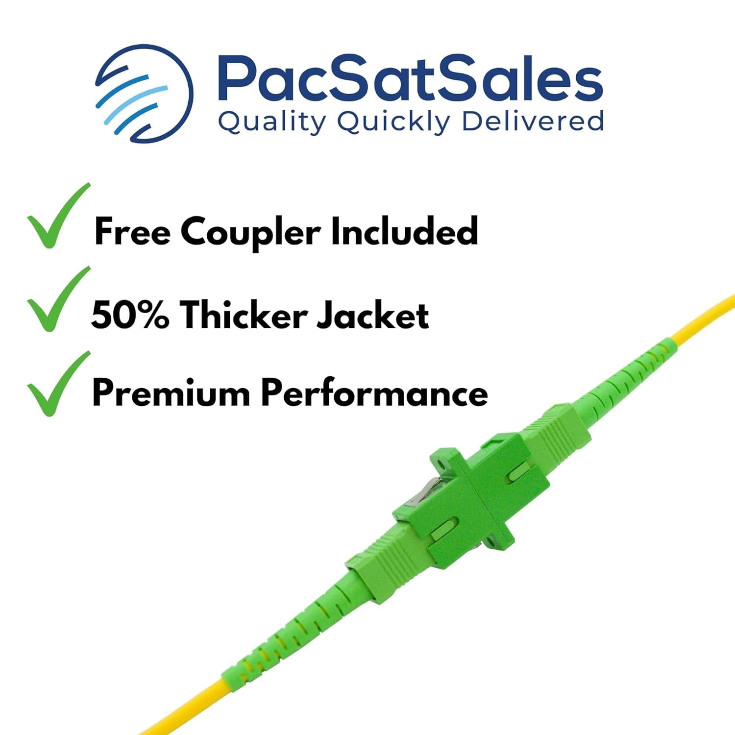 FiberShack Fiber Optic Internet Cable Ethernet Network Cable Type, 65 ft