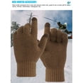 thumbnail image 3 of Deago 2 Pairs Winter Knit Gloves for Men Touch Screen Texting Warm Gloves with Thermal Soft Lining Elastic Cuff (Black), 3 of 10