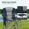 thumbnail image 5 of Sophia & William 2 Pack Oversized Camping Chair Heavy-Duty Steel Frame Supports 450Lbs, Foldable Outdoor Lawn Chair with Cup Holder for Backyard & Camping, Blue, 5 of 12