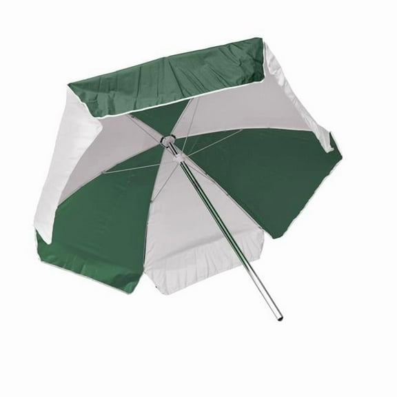 12-002-GRN-WHI 6 ft. Umbrella, Green & White