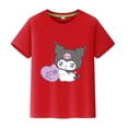 thumbnail image 1 of Sanrioed-Camiseta de manga corta de algodón puro para padres e hijos, traje de pareja de Hello Kitty Kuromi, Color de alta calidad, regalo Kawaii, 1 of 4