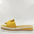 thumbnail image 6 of NGTEVOOS Women Bowknot Beach Summer Slippers Platform Slope Heels Plus Size Shoes, 6 of 6