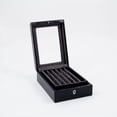 thumbnail image 3 of Bey-Berk International BB580BLK Black Croco Leather 2 Level - 11 Pen Case with Glass Top & Key Lock, 3 of 3