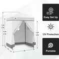 thumbnail image 5 of EAGLE PEAK Flex Ultra Compact 5x5 Pop-up Changing Room Canopy, Portable Privacy Cabana for Pool, Fashion Photoshoots, or Camping (White), 5 of 10