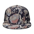 thumbnail image 2 of Elegant Fantasy Snapback Hat, Adjustable Flat Brim Cap with Mandala Inspired Paisley, Classic Style, 2 of 7