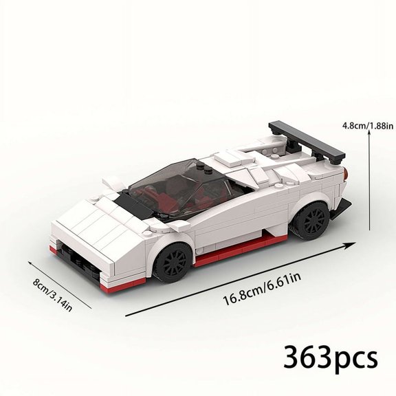 Sports Car MOC Building Toys for Kids with Racer Snap Together Engineering Kits Early Learning Racecar 363 Pcs Building Blocks - Best Gift for 6 7 8 9Year Old Boys and Girls
