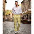 thumbnail image 3 of HBDesign Men's Seersucker Dress Pants Lightweight Breathable Striped Slim Fit Trousers for Business Casual Summer Wedding Multiple Colors, 3 of 6