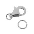 thumbnail image 3 of GUOOL Phenovo 925 Sterling Lobster Clasp 2 Rings Connector Jewelry Finding4 19 x 6mm, 3 of 6