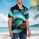 thumbnail image 3 of Fotbe Blue Viper Snake Camisa Hawaiana para Hombre Unisex – Camisa Casual de Verano con Botones de Manga Corta de Algodón y Lino,X-Large, 3 of 7