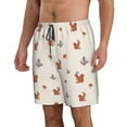 thumbnail image 2 of Kdxio Cute Squirrel Pattern Mens Casual Shorts - Drawstring Summer Beach Sports Shorts for Men, 2 of 9