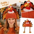 thumbnail image 2 of Thanksgiving Turkey Hats Funny Turkey Costume Novelty Turkey Headwear for Thanksgiving Night Event Dress-up Party B One Size, 2 of 5