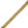 thumbnail image 3 of 10K Yellow Gold Plated .925 Sterling Silver Rose Cut Diamond Double-Link 7" Inch Tennis Bracelet (I-J Color, I3 Clarity) - Choice of Carat Weight and Metal Color, 3 of 7