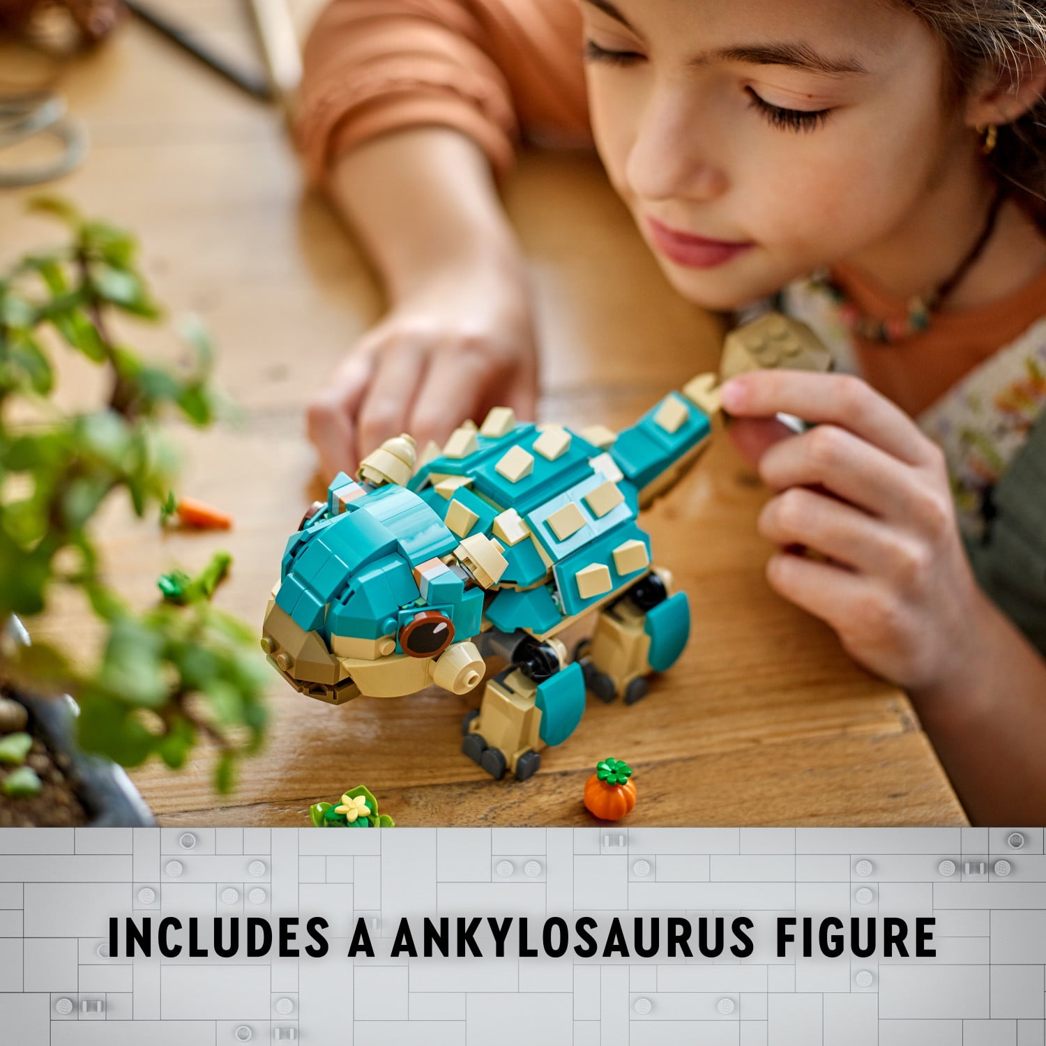 LEGO Jurassic World Baby Bumpy: Ankylosaurus - Dinosaur Toy for Kids Ages 7+ - Gift for Young Jurassic Park Fans & Animal Lovers, 76962
