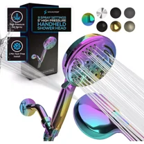 SparkPod Rainbow Handheld Shower Head 9 Spray 5 Inch High Pressure ABS