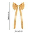 thumbnail image 3 of 24x71in Oversized Christmas Bow Decoration – Large Ribbon Bow for Tree, Wreath, Door, or Outdoor Holiday Display Props, 3 of 6