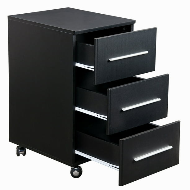 Sleek Rolling File Black