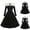 c01Black, variant on Hduncf Velvet Dress Elegant Lace Trim V Neck Long Sleeve Cocktail Party Dresses Formal Wedding Guest Dress for Women Black XL