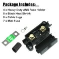 thumbnail image 3 of Unique Bargains 30A Fuse Kit 4 ANS Holders 7 x 30 AMP Fuses 8 x Heat Shrinks 8 x Cable Lugs for Car Auto Dual Battery, 3 of 6