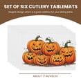 thumbnail image 3 of Heat-Resistant Fall-featured Placemat - Fade-Resistant Cartoon Pumpkins Scary Halloween Place Mats Non-Slip Durable Washable Placemats Deco for Table - 17.7" X 13", 3 of 5