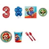 Super Mario Party Supplies Party Pack For 16 With Red #3 Balloon