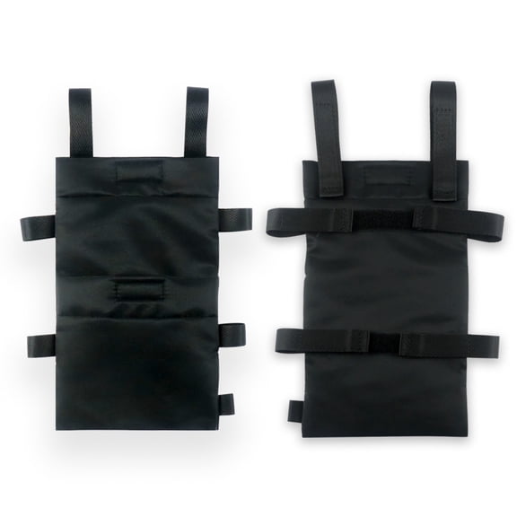 Large Capacity Accessories Storage Pouch Organizer Bag with Drink Holder and Multiple Pockets, Universal Waterproof Crutches Bag, Underarm Crutches Attachment (Black,oniy bag)