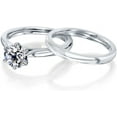 thumbnail image 3 of Kobelli 14k Gold 1ct Certified Lab Grown Diamond 6-Prong Solitaire Bridal Set GH/SI, 3 of 5