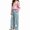 Pink, variant on DJDLJWCJ 2 Piece Girls Casual Outfit Sets Cute Print Long Sleeve Cardigan Elastic Waist Wide Leg Pants Set Pink Size 3T