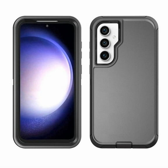 Samsung Galaxy S23 FE Heavy Duty Defender Rugged Belt Clip Holster Case with Clip - Black/Black