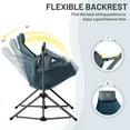 thumbnail image 3 of TIMBER RIDGE Hammock Camping Chair for Outdoor with Adjustable Backrest, Heavy Duty Swing Folding Chair with Steel Stand, 300 lbs Weight Capacity, Blue, 3 of 8