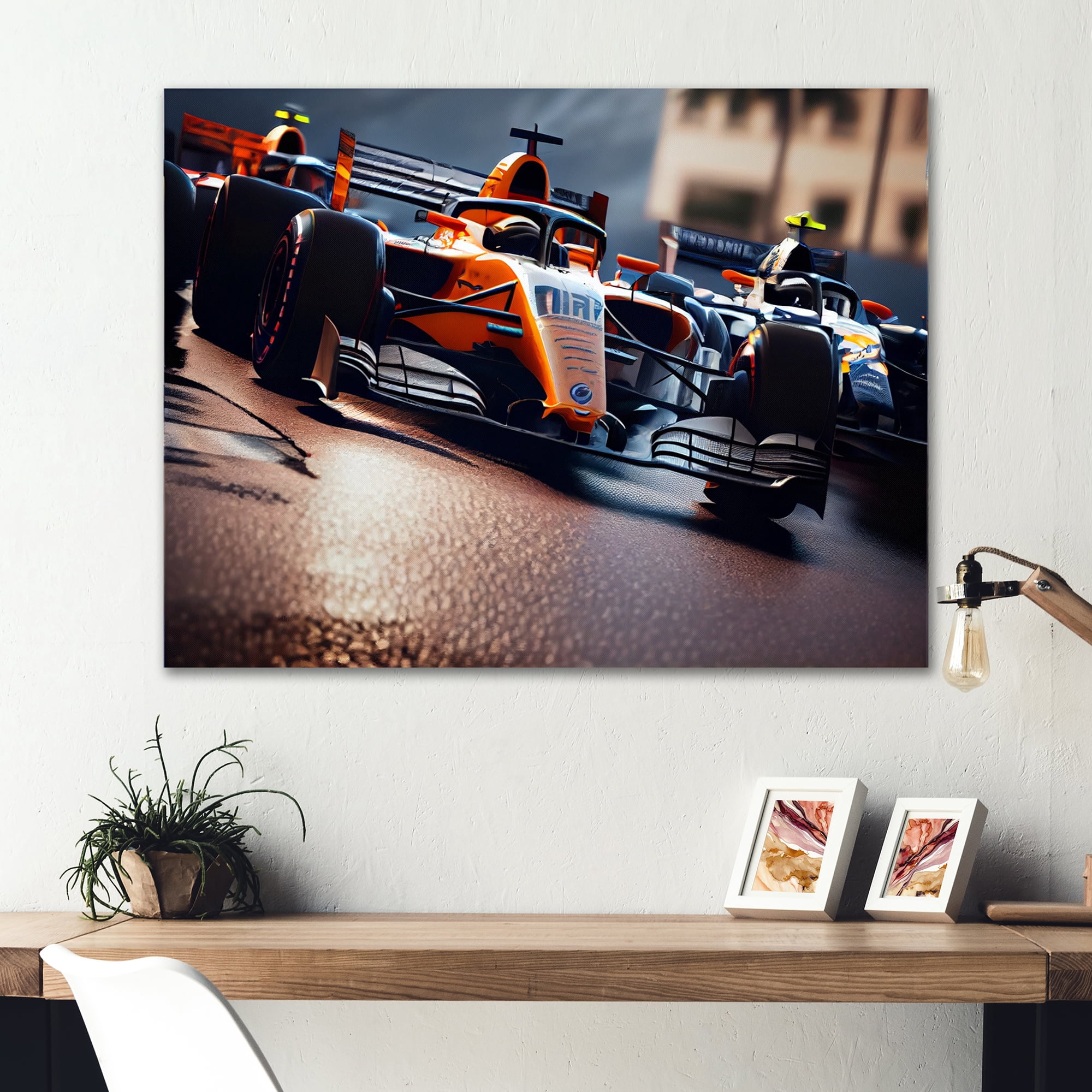 Designart Formula Car Racing III Canvas Wall Art