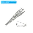 thumbnail image 3 of Uxcell 41mm Corsage Decorative Holder Brooch Pin Vase Pocket Boutonnieres Holder with Bar Pins Silver Tone 15 Pcs, 3 of 6