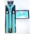 thumbnail image 2 of New Teal Mint Green Bow Tie & Suspender Set- Adjustable Bow Tie & Suspenders, 2 of 5