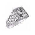 thumbnail image 3 of RYLOS Men's Sterling Silver Ring with Diamonds, Featuring Designer Patriotic Eagle Design - Handsome Men's Silver Rings Size 12, 3 of 6