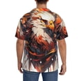 thumbnail image 3 of Kdxio Men's Hawaiian Shirt for Men Short Sleeve Shirt Colorful Abstract Eagle Summer Casual Holiday Beach Button Down T-Shirts, 3 of 5
