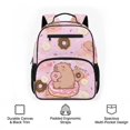 thumbnail image 5 of Yuyamidu Cartoon Capybara Preschool Backpack for Boys Girls, 13.5 Inch Kids School Bag with Padded Shoulder Straps and Multi-Pocket Design for Daycare and Kindergarten, 5 of 6